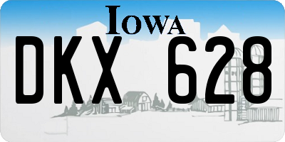 IA license plate DKX628