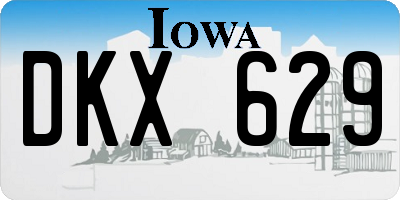 IA license plate DKX629