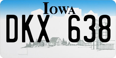 IA license plate DKX638
