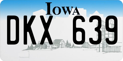 IA license plate DKX639