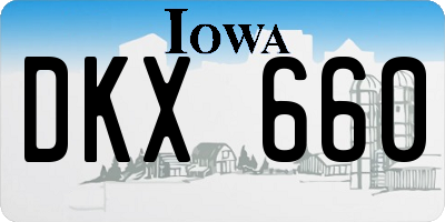 IA license plate DKX660