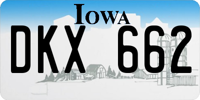 IA license plate DKX662