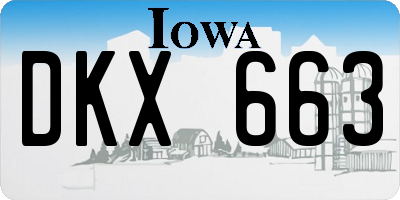 IA license plate DKX663