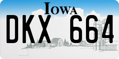 IA license plate DKX664