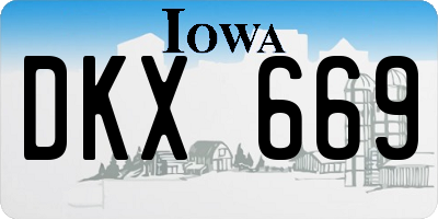 IA license plate DKX669