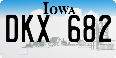 IA license plate DKX682