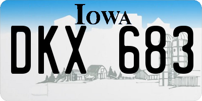 IA license plate DKX683