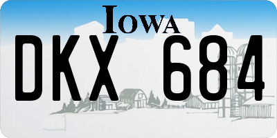 IA license plate DKX684