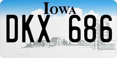 IA license plate DKX686