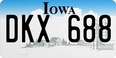 IA license plate DKX688