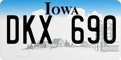 IA license plate DKX690