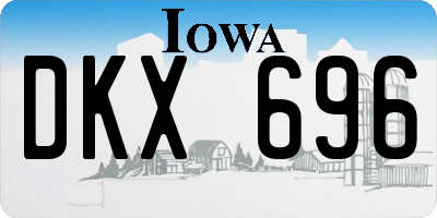 IA license plate DKX696