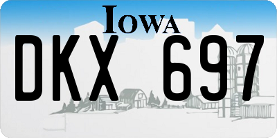 IA license plate DKX697