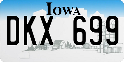 IA license plate DKX699