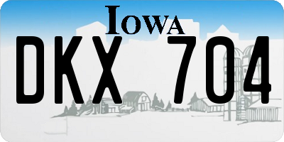 IA license plate DKX704
