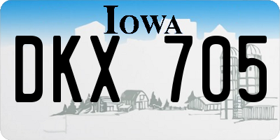 IA license plate DKX705