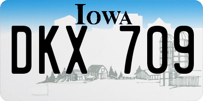IA license plate DKX709