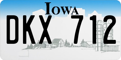 IA license plate DKX712