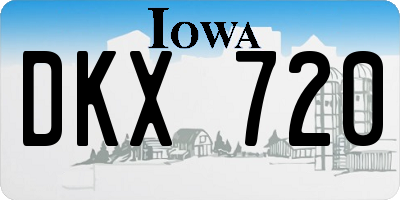 IA license plate DKX720