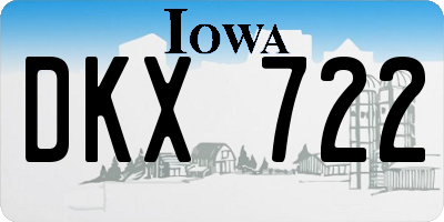 IA license plate DKX722