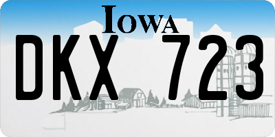 IA license plate DKX723