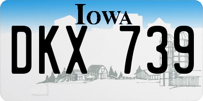 IA license plate DKX739