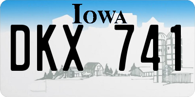 IA license plate DKX741