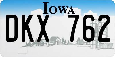 IA license plate DKX762