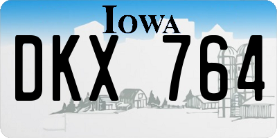 IA license plate DKX764
