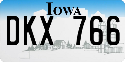 IA license plate DKX766