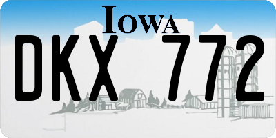 IA license plate DKX772