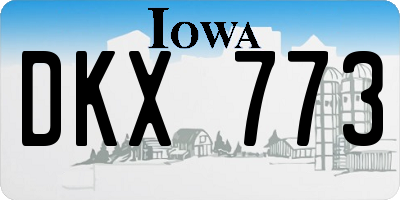 IA license plate DKX773