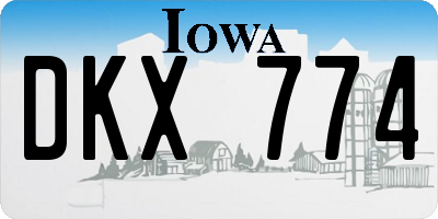 IA license plate DKX774