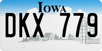 IA license plate DKX779