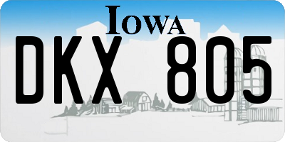 IA license plate DKX805