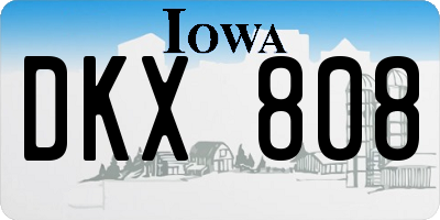 IA license plate DKX808
