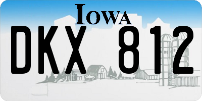IA license plate DKX812