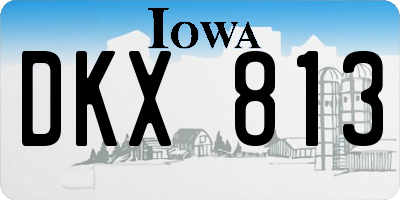IA license plate DKX813