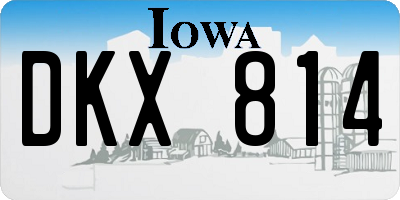 IA license plate DKX814