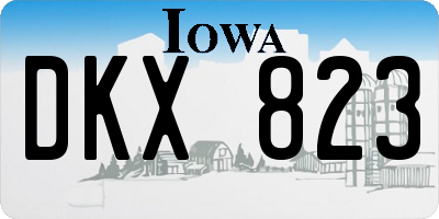 IA license plate DKX823