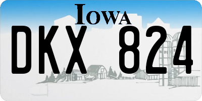 IA license plate DKX824