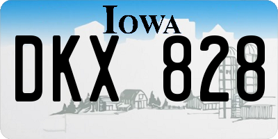 IA license plate DKX828