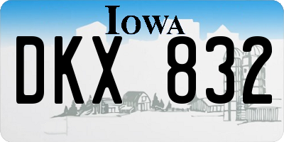 IA license plate DKX832
