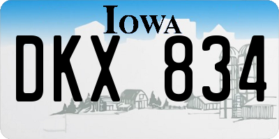 IA license plate DKX834