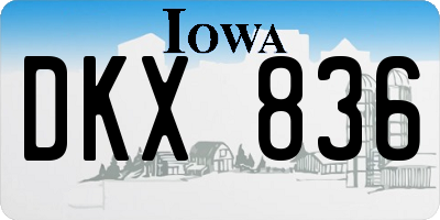 IA license plate DKX836