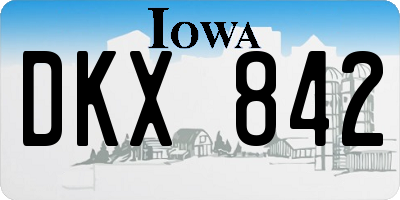 IA license plate DKX842