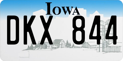 IA license plate DKX844