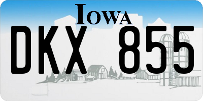 IA license plate DKX855