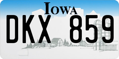 IA license plate DKX859