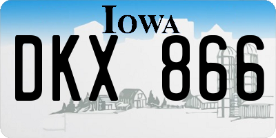 IA license plate DKX866